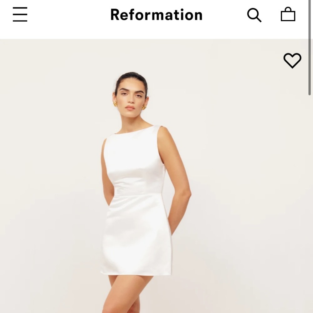 Reformation Zenni Dress, white